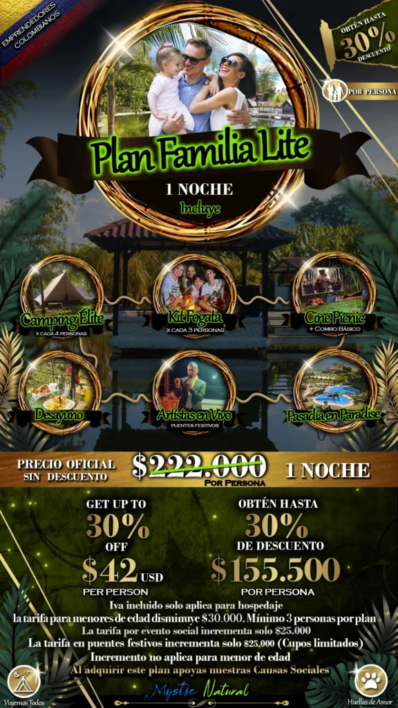 Plan Familia Lite (2 Dias - 1 Noche) 1 1 FAMILIA LITE