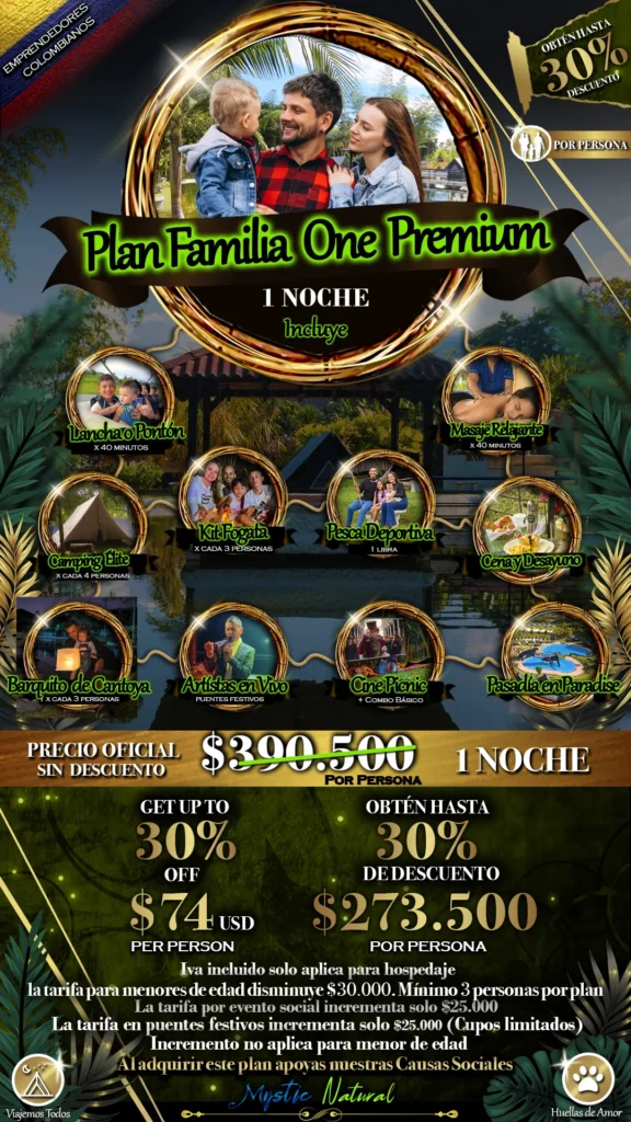 Plan Familia One Premium (2 Dias - 1 noche) 1 3 FAMILIA ONE PREMIUM
