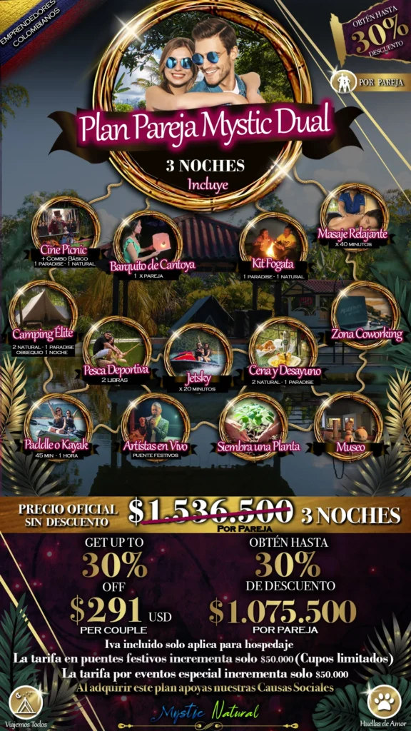 Plan Pareja Mystic Dual (3 Noches) 1 7 PAREJA DUAL