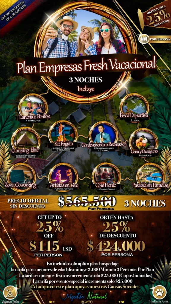 Plan Empresas Fresh Vacacional (4 Dias- 3 Noches) 1 4 EMPRESAS FRESH VACACIONAL